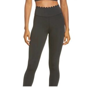 High-Waisted Black Leggings IVL collective , scalloped, like new , size 4